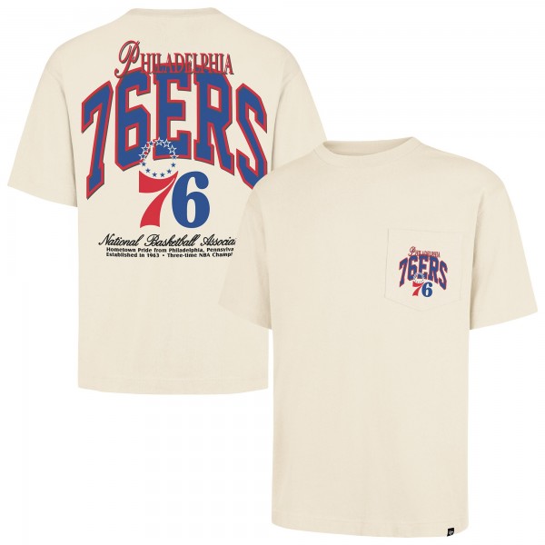 Unisex Philadelphia 76ers 47 Cream Crossover Collection Foundation Pocket T-Shirt