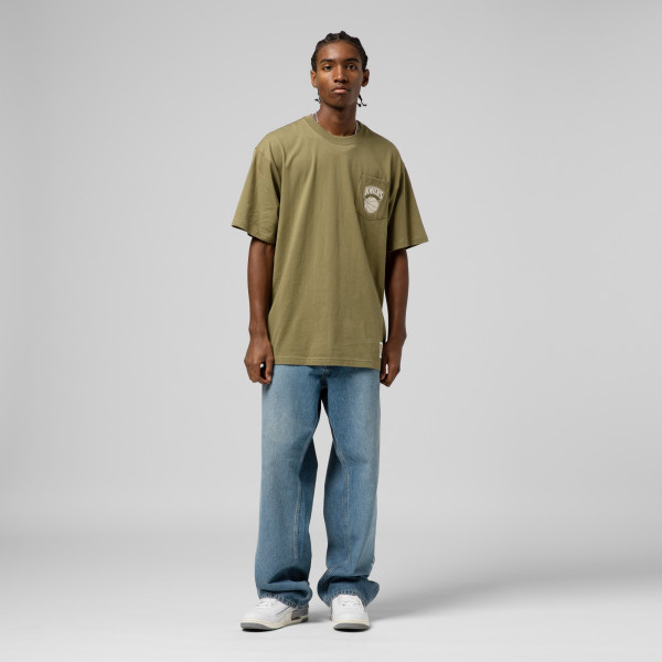 Футболка New York Knicks Mitchell & Ness Olive Hardwood Classics Premium Pocket
