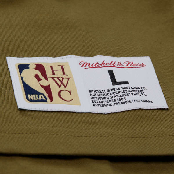 Футболка New York Knicks Mitchell & Ness Olive Hardwood Classics Premium Pocket