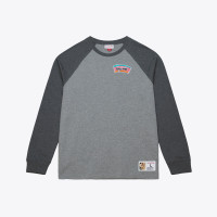 Футболка San Antonio Spurs Mitchell & Ness Heather Gray Hardwood Classics Legacy Premium Raglan