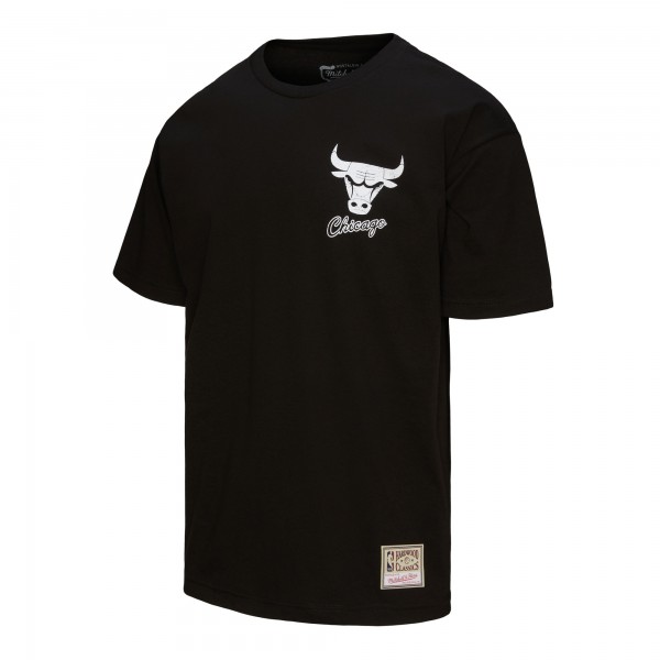 Chicago Bulls Mitchell & Ness Black Hardwood Classics Overlap T-Shirt