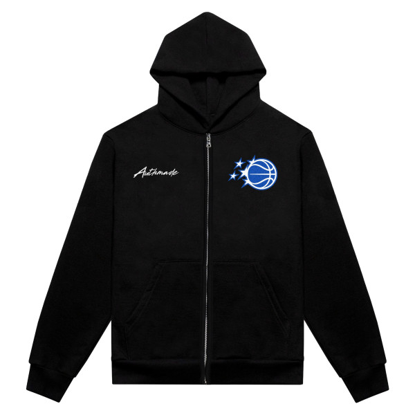 Unisex Orlando Magic Authmade Black Premium Boxy Full-Zip Hoodie