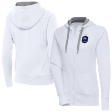 Женская Толстовка France National Team Antigua Takeover Full-Zip - White