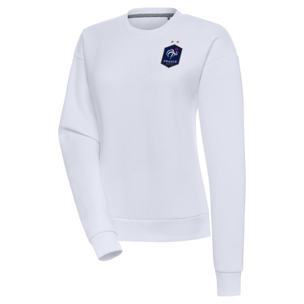 Женская Свитшот France National Team Antigua Takeover Pullover - White