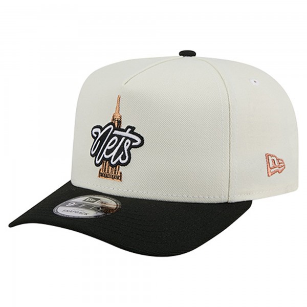 Бейсболка Brooklyn Nets New Era White/Black A-Frame 9FIFTY