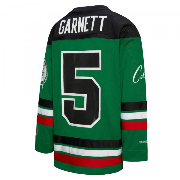 Unisex Boston Celtics Kevin Garnett Mitchell & Ness Kelly Green Maxxed Out Fashion Hockey Jersey
