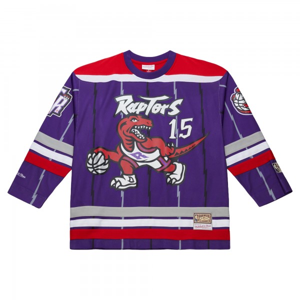 Unisex Toronto Raptors Vince Carter Mitchell & Ness Purple Maxxed Out Fashion Hockey Jersey