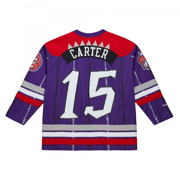 Unisex Toronto Raptors Vince Carter Mitchell & Ness Purple Maxxed Out Fashion Hockey Jersey