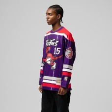 Unisex Toronto Raptors Vince Carter Mitchell & Ness Purple Maxxed Out Fashion Hockey Jersey