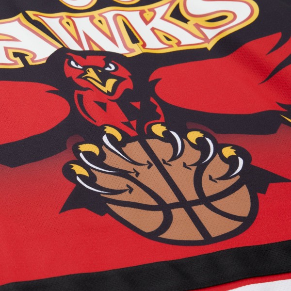 Unisex Atlanta Hawks Dikembe Mutombo Mitchell & Ness Red Maxxed Out Fashion Hockey Jersey