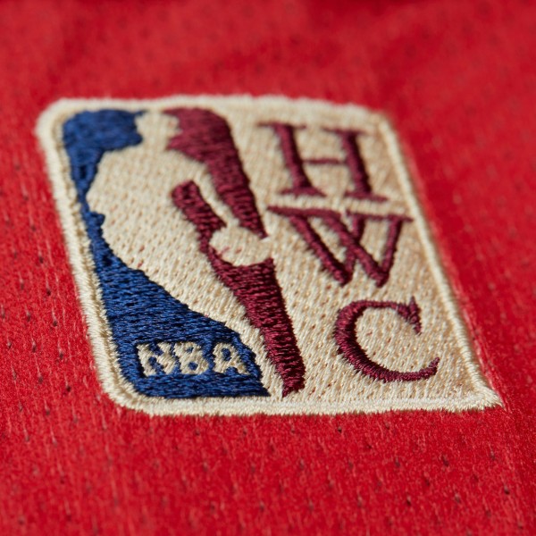 Unisex Atlanta Hawks Dikembe Mutombo Mitchell & Ness Red Maxxed Out Fashion Hockey Jersey