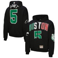 Unisex Boston Celtics Kevin Garnett Mitchell & Ness Black Hardwood Classics Maxxed Out Full-Zip Hoodie