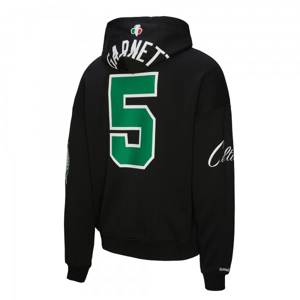 Unisex Boston Celtics Kevin Garnett Mitchell & Ness Black Hardwood Classics Maxxed Out Full-Zip Hoodie