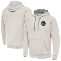 Golden State Warriors Antigua Cream Victory Pullover Hoodie