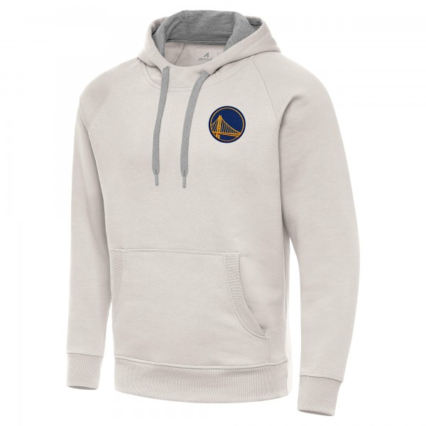 Golden State Warriors Antigua Cream Victory Pullover Hoodie