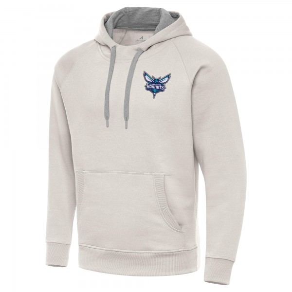 Charlotte Hornets Antigua Cream Victory Pullover Hoodie