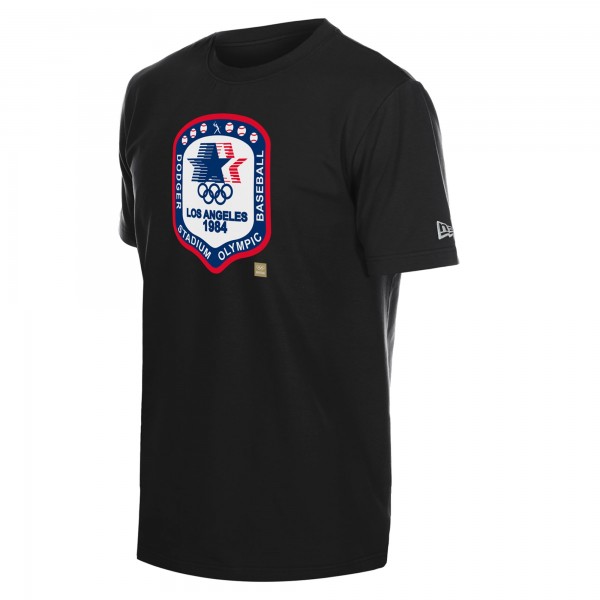 Los Angeles Dodgers x The Heritage Collection New Era Black LA84 Summer Olympics T-Shirt