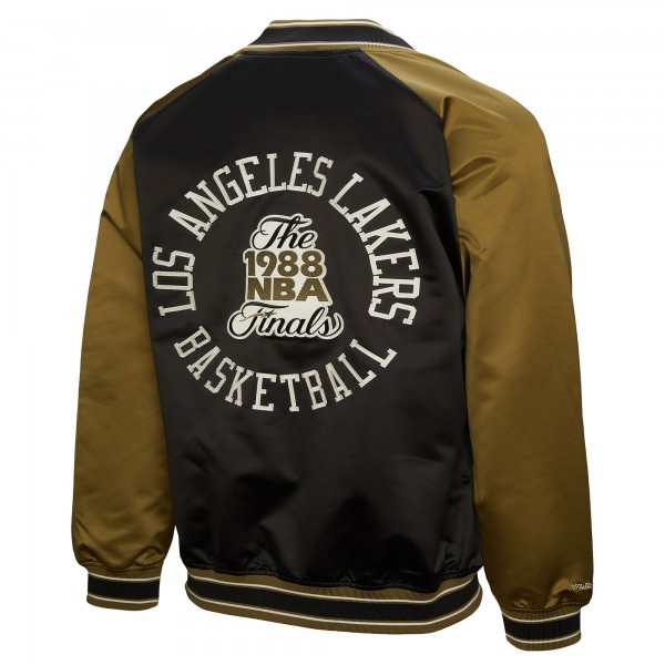Los Angeles Lakers Mitchell & Ness Olive Clutch Satin Raglan Full-Snap Jacket