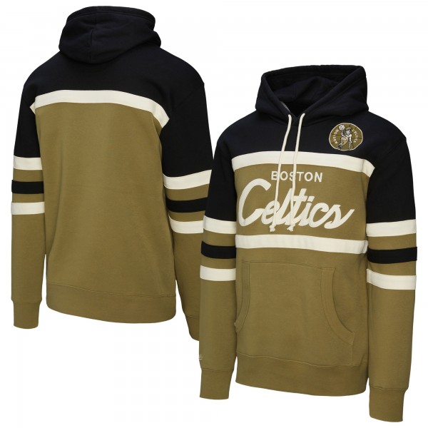 Boston Celtics Mitchell & Ness Olive Double Clutch Head Coach Hoodie