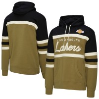 Толстовка Los Angeles Lakers Mitchell & Ness Olive/Black Double Clutch Head Coach