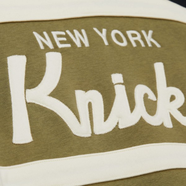New York Knicks Mitchell & Ness Olive/Black Double Clutch Head Coach Hoodie