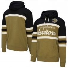 Golden State Warriors Mitchell & Ness Olive/Black Double Clutch Head Coach Hoodie