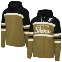 Philadelphia 76ers Mitchell & Ness Olive Double Clutch Head Coach Hoodie