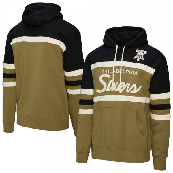 Philadelphia 76ers Mitchell & Ness Olive Double Clutch Head Coach Hoodie