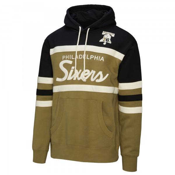 Philadelphia 76ers Mitchell & Ness Olive Double Clutch Head Coach Hoodie