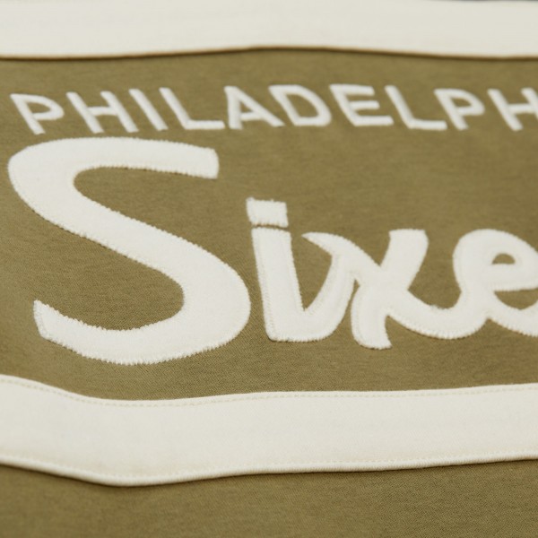 Philadelphia 76ers Mitchell & Ness Olive Double Clutch Head Coach Hoodie