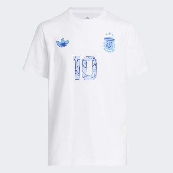 Подростковая Lionel Messi Argentina National Team adidas 2026 Away Jersey Hook Name & Number T-Shirt - White