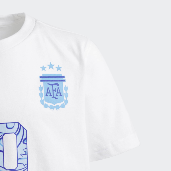 Подростковая Lionel Messi Argentina National Team adidas 2026 Away Jersey Hook Name & Number T-Shirt - White
