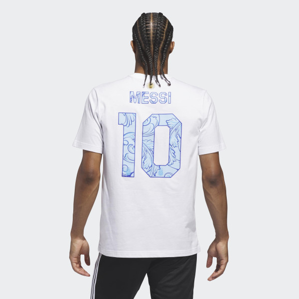 Футболка Lionel Messi Argentina National Team adidas 2026 Away Jersey Hook Name & Number - White