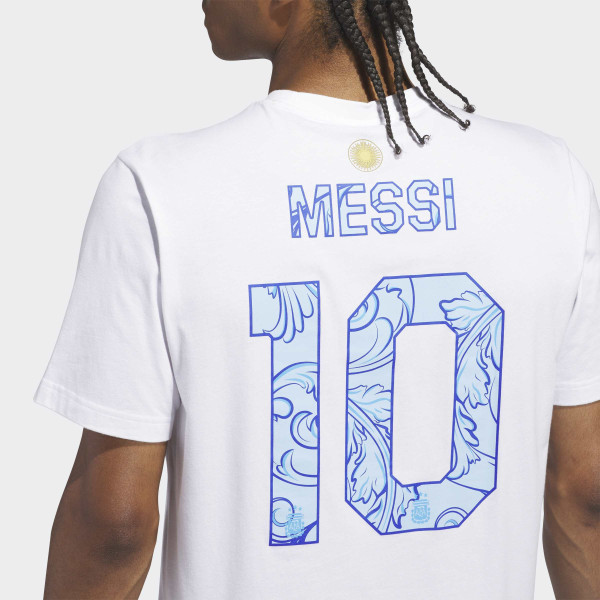 Футболка Lionel Messi Argentina National Team adidas 2026 Away Jersey Hook Name & Number - White