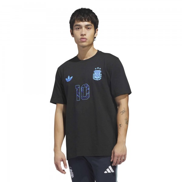 Lionel Messi Argentina National Team adidas 2026 Away Jersey Hook Name & Number T-Shirt - Black