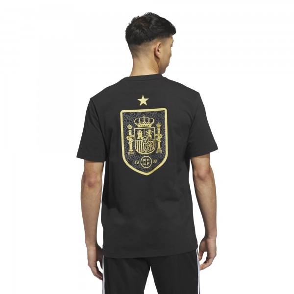 Spain National Team adidas 2026 Away Jersey Hook T-Shirt - Black