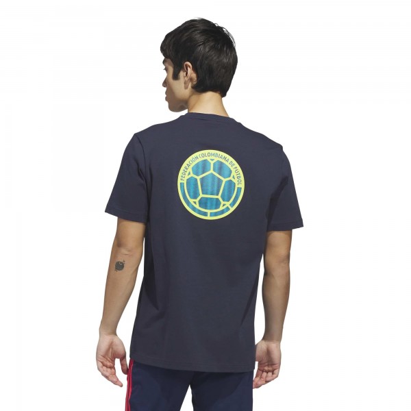Colombia National Team adidas 2026 Away Jersey Hook T-Shirt - Navy