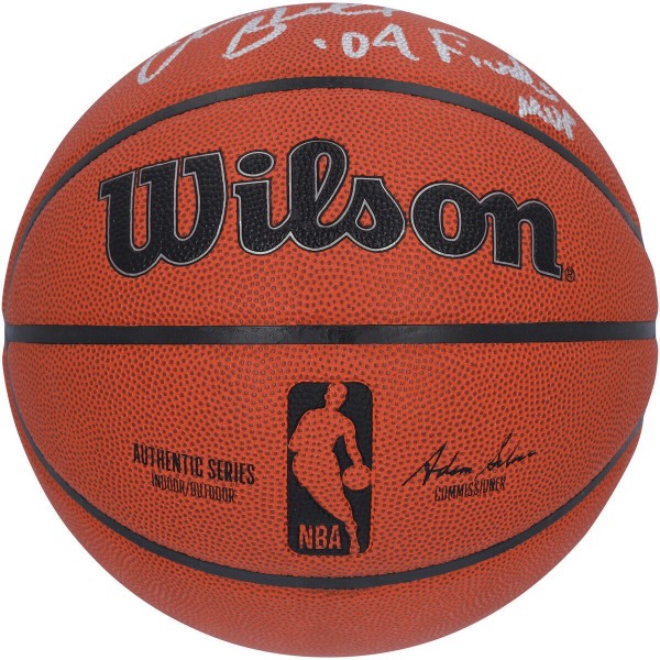 Chauncey Billups Detroit Pistons Autographed Fanatics Authentic Wilson Authentic Series Indoor/Outdoor Basketball with 04 Finals MVP Inscription