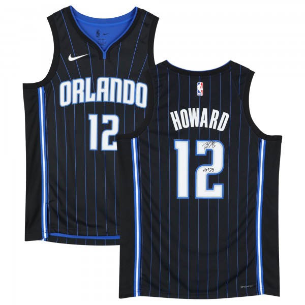 Игровая джерси Dwight Howard Orlando Magic Autographed Fanatics Authentic Black Icon Edition Nike Swingman with HOF 25 Inscription