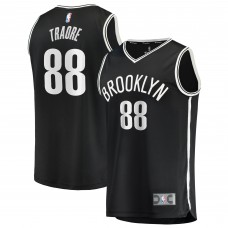 Игровая джерси Brooklyn Nets Nolan Traoré Fanatics Black Fast Break Replica - Icon Edition