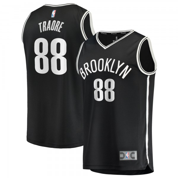 Игровая джерси Brooklyn Nets Nolan Traoré Fanatics Black Fast Break Replica - Icon Edition