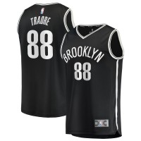 Игровая джерси Подростковая Brooklyn Nets Nolan Traoré Fanatics Black Fast Break Replica - Icon Edition