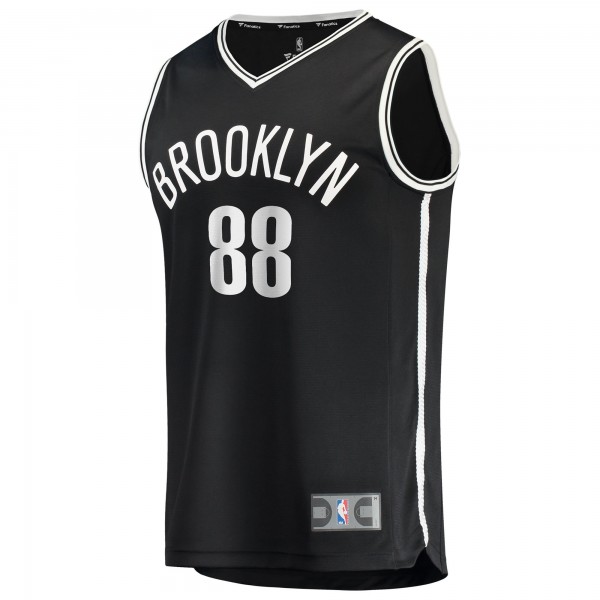 Игровая джерси Подростковая Brooklyn Nets Nolan Traoré Fanatics Black Fast Break Replica - Icon Edition