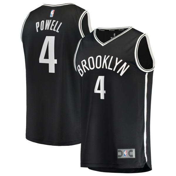 Игровая джерси Подростковая Brooklyn Nets Drake Powell Fanatics Black Fast Break Replica - Icon Edition