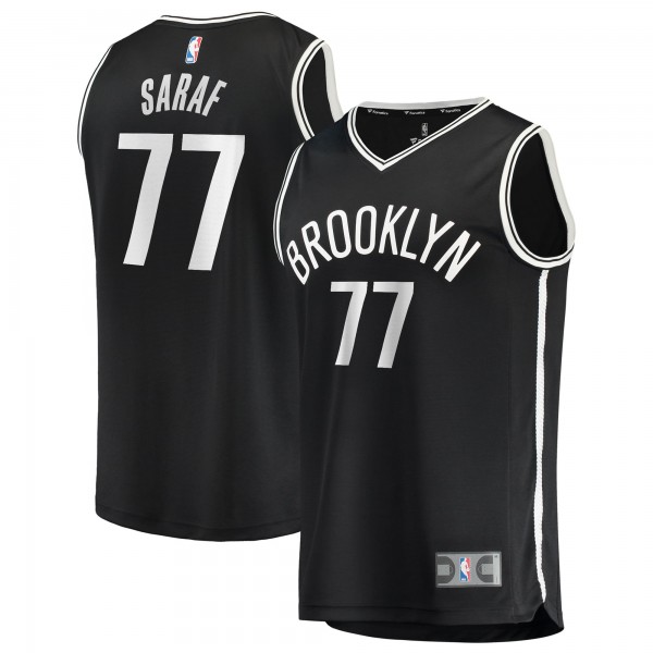 Игровая джерси Brooklyn Nets Ben Saraf Fanatics Black Fast Break Replica - Icon Edition
