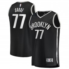 Игровая джерси Подростковая Brooklyn Nets Ben Saraf Fanatics Black Fast Break Replica - Icon Edition