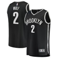 Игровая джерси Brooklyn Nets Daniel Wolf Fanatics Black Fast Break Replica - Icon Edition