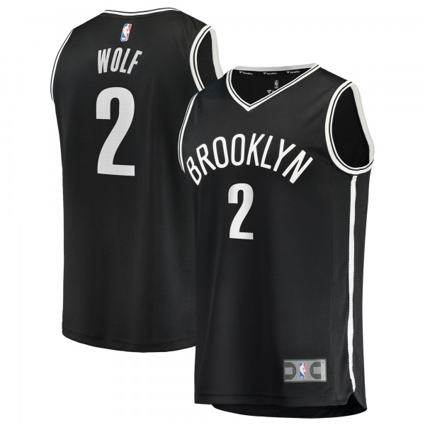 Игровая джерси Brooklyn Nets Daniel Wolf Fanatics Black Fast Break Replica - Icon Edition