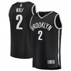 Игровая джерси Подростковая Brooklyn Nets Daniel Wolf Fanatics Black Fast Break Replica - Icon Edition