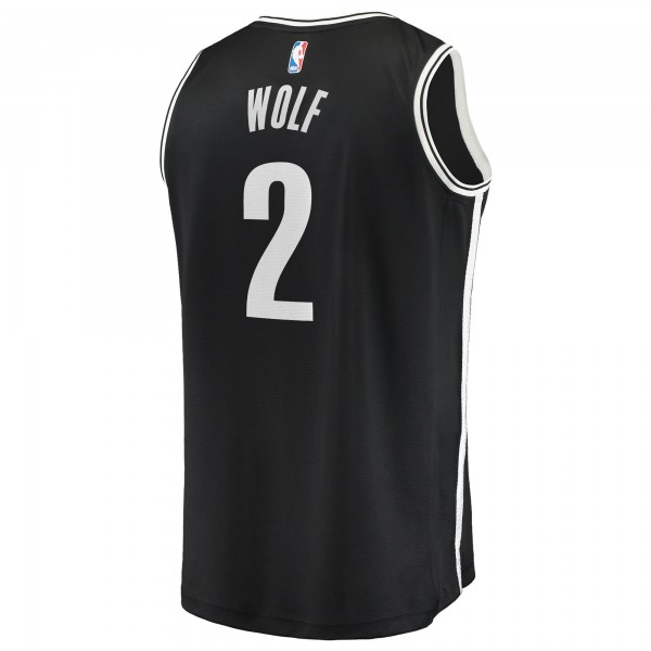 Игровая джерси Подростковая Brooklyn Nets Daniel Wolf Fanatics Black Fast Break Replica - Icon Edition
